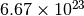 6.67 \times 10^{23}