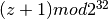 (z+1) mod 2^{32}